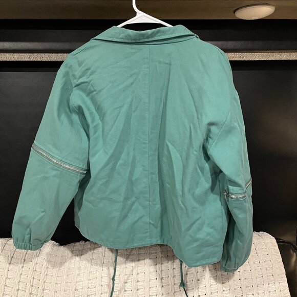Teal Green Bomber Jacket from South Korea - Picture 4 of 4
